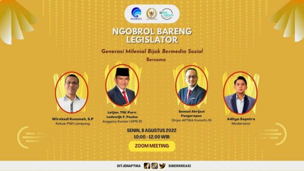 PWI Lampung dan Sekjen Golkar Mengajak Masyarakat Bijak Menggunakan Medsos