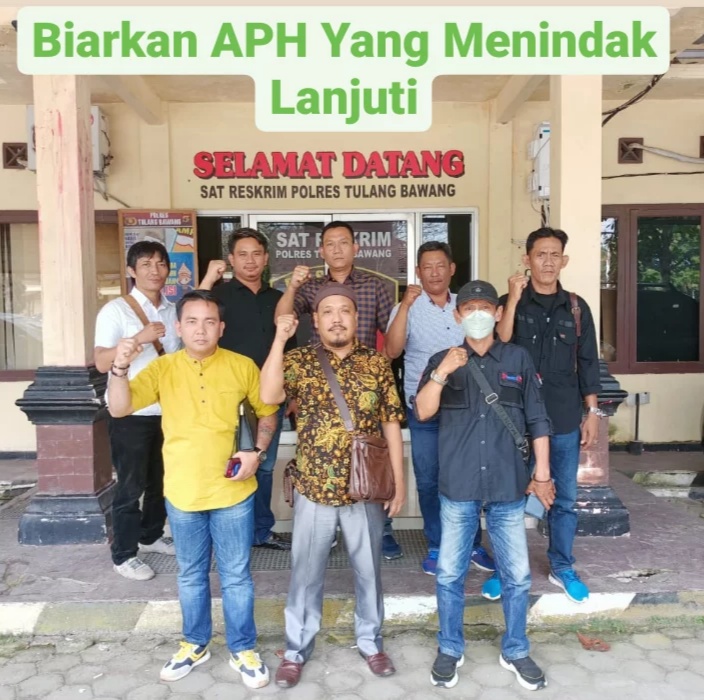 Puluhan LSM dan Wartawan Geruduk Polres Tulang Bawang