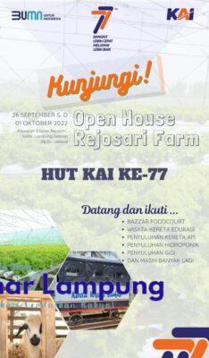 Sambut Peringati HUT Ke-77 PT KAI Divre IV Tanjung Karang Bangun Interaksi Masyarakat dengan Open House