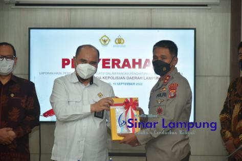 Akhirnya Polda Lampung Terima Hasil Audit Korupsi Proyek Jalan Ir Sutami-Sribawono