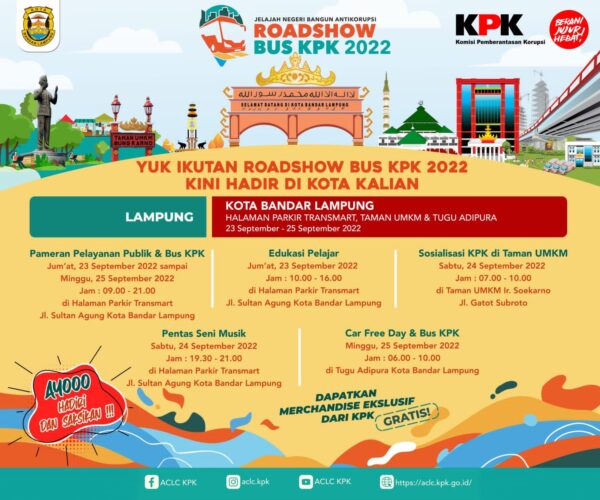 Bus Roadshow KPK 2022 Bersama Pemkot Bandar Lampung Digelar 3 Hari