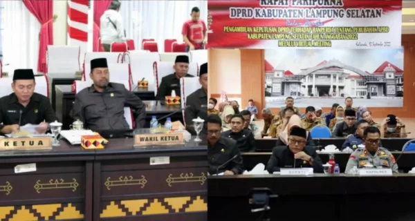 DPRD Paripurna Sahkan Raperda APBD Perubahan Lampung Selatan 2022