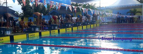 Lomba Renang Perdana Flipper Cup I Lampung Se-Sumatera Dibuka, Upaya PRSI Jaring Atlet Berprestasi