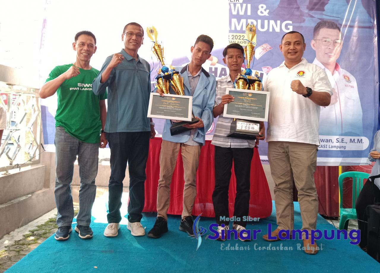 Turnamen Catur Silaturahmi PWI dan Percasi Lampung Resmi Ditutup