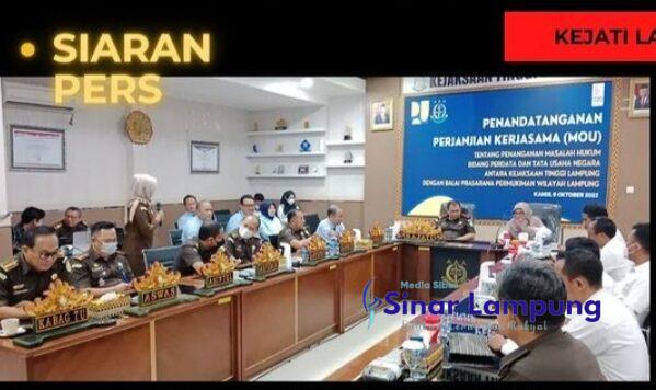 Kajati Lampung dan Balai Prasarana Pemukiman MOU