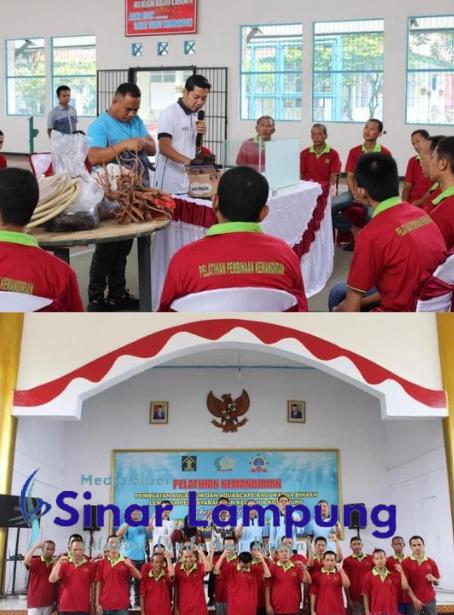 Warga Binaan Lapas Kotaagung Diberi Keterampilan Menghias Akuarium oleh SUPM Kota Agung