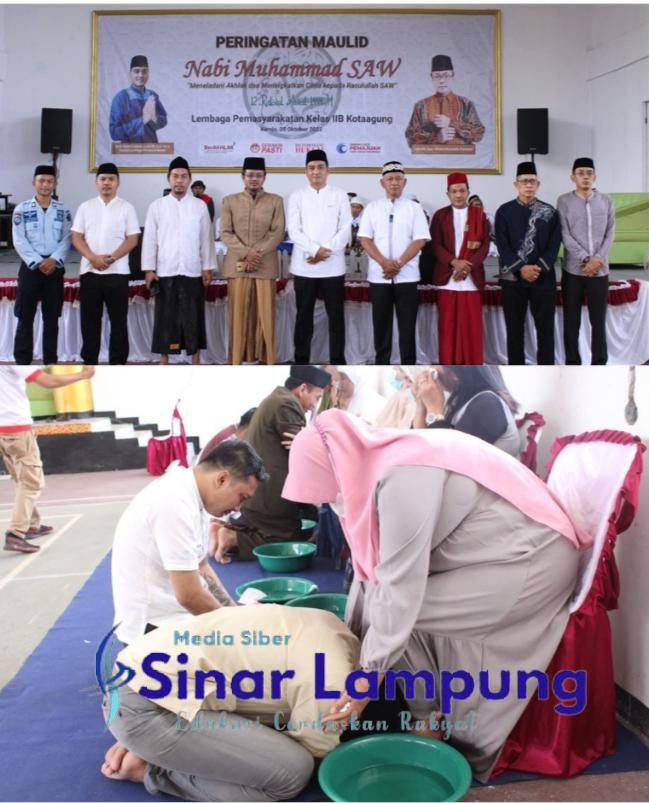 Warga Binaan Tampilkan Tausiyah 4 Bahasa dan Sungkeman kepada para Ibu Hiasi Peringatan Maulid Nabi Muhammad SAW 1444 H di Lapas Kota Agung