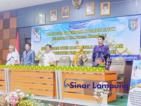 Pemkab Pringsewu Luncurkan Aplikasi Emak, Hasil Kerjasama Dinsos dan Universitas Aisyah