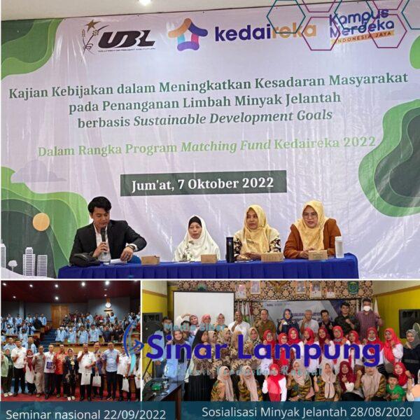 Hasil Penelitian Minyak Jelantah Mengancam Lingkungan dan Kesehatan Masyarakat