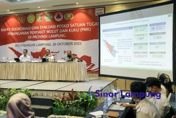 Sekdaprov Lampung Buka Rakor dan Monev Terkait Penyakit Mulut dan Kuku