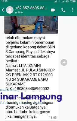 Viral Adik Ketua PAC Partai Demokrat Sukarame Diisukan Jadi Mayat Keluarga Lapor Polisi