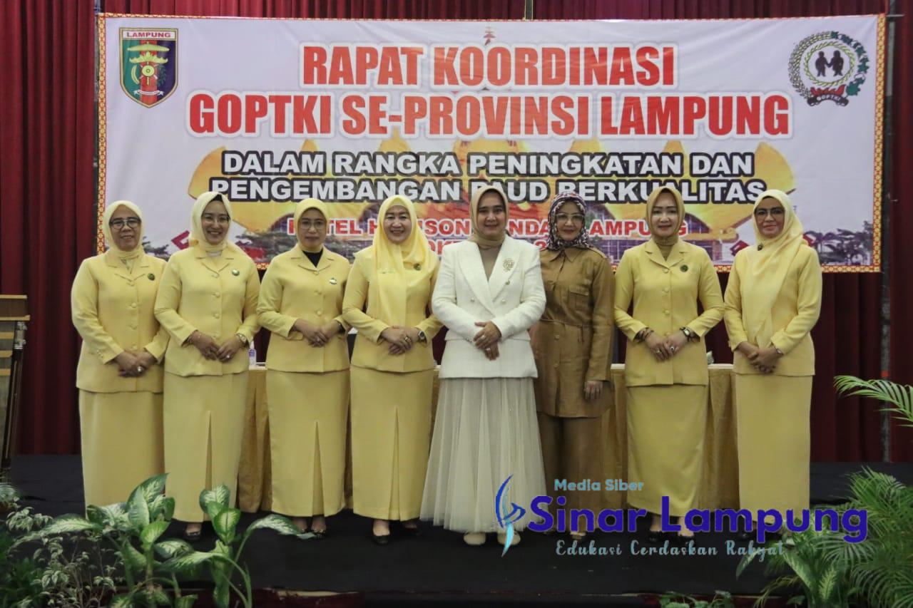 Riana Sari Arinal Buka Rakor GOPTKI Seluruh Kabupaten/kota se Provinsi Lampung