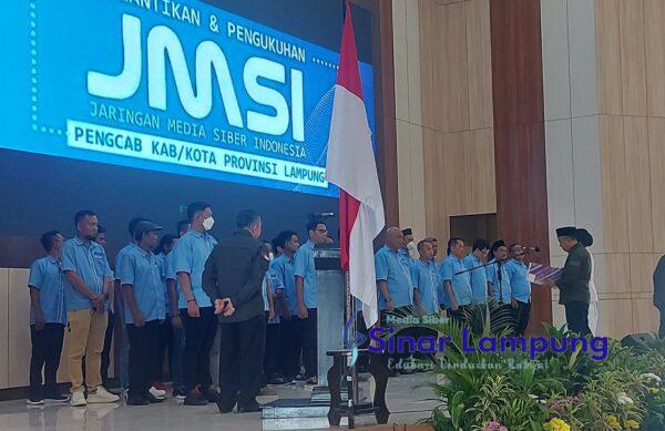 JMSI Lampung Lantik Lima Pengurus JMSI Kabupaten di Mapolda Lampung