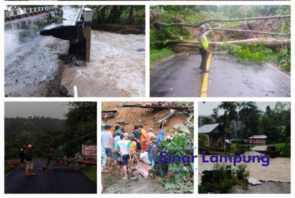Pesisir Barat dan Lampung Barat dikepung Banjir dan Longsor Jalinbar Lumpuh dan Listrik Putus