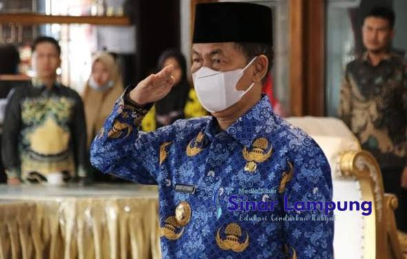 Bupati Lampura Turut Upacara Serentak Peringatan HKN ke-114 Secara Virtual