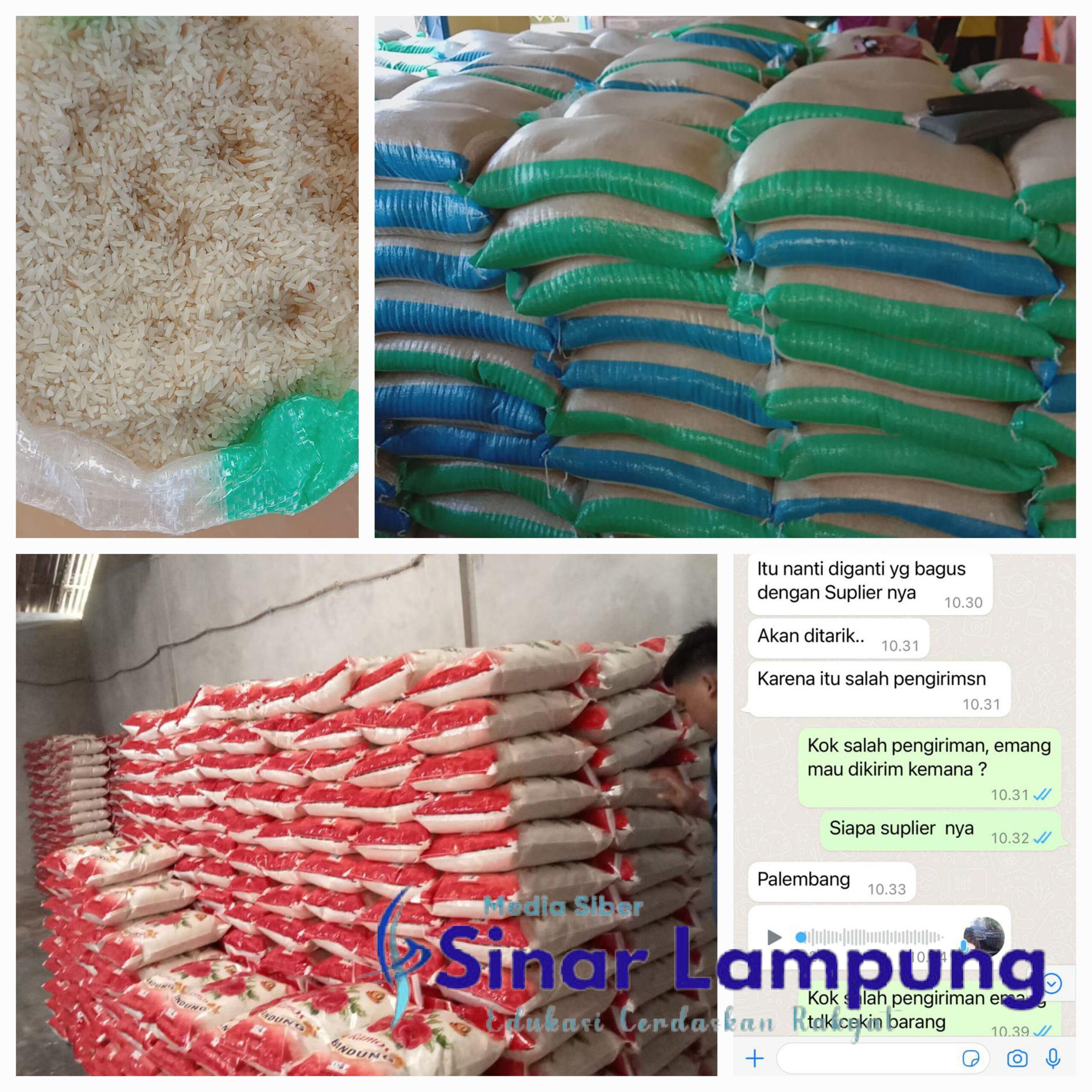 Suplayer Kirim Beras BPNT Tak Layak Konsumsi di Kampung Payung Makmur Kades Protes dan Tolak Kiriman