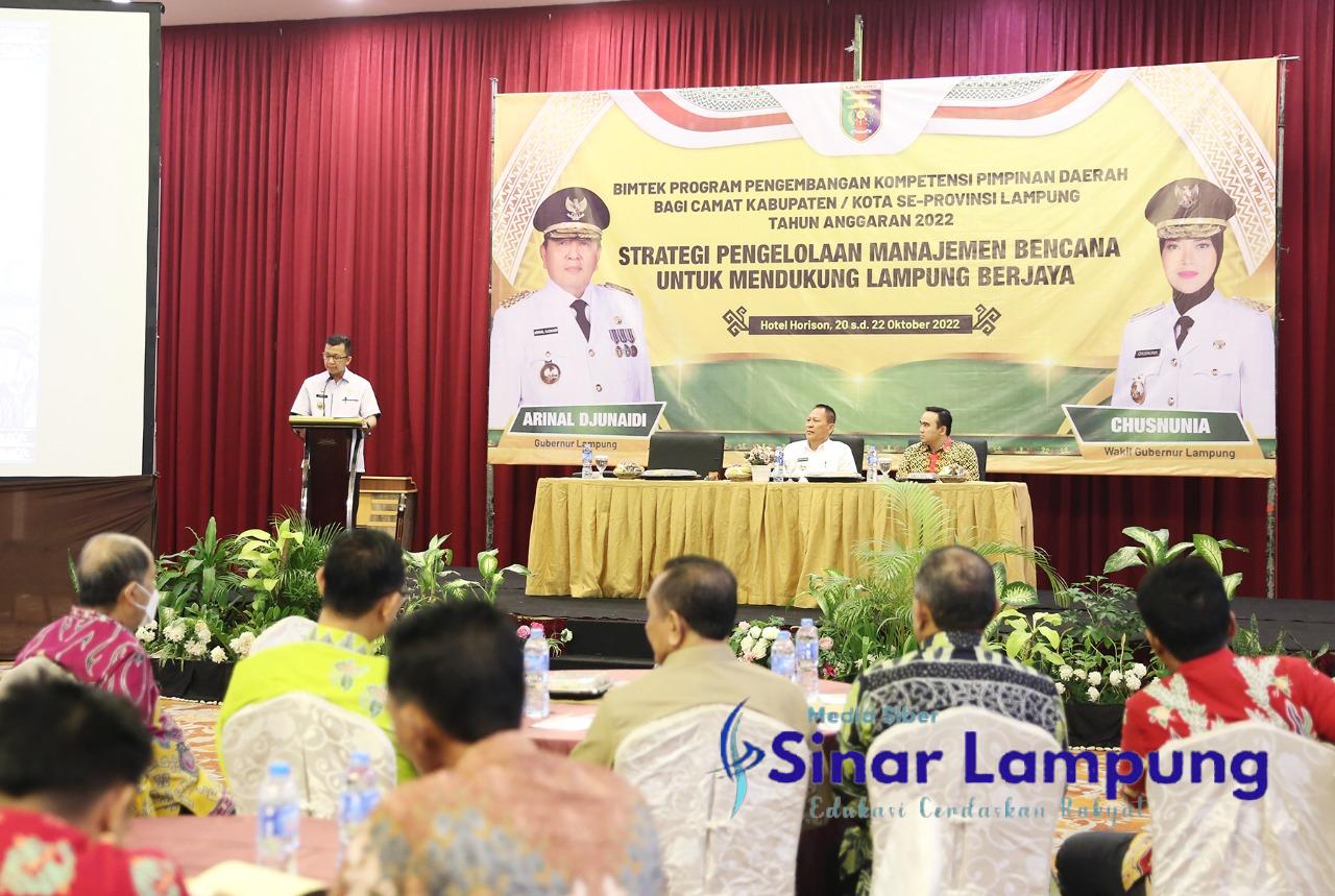 Pemprov Lampung Gelar Bimtek Pengembangan Kompetensi Pimpinan Daerah yang diikuti 60 Camat se-Provinsi Lampung