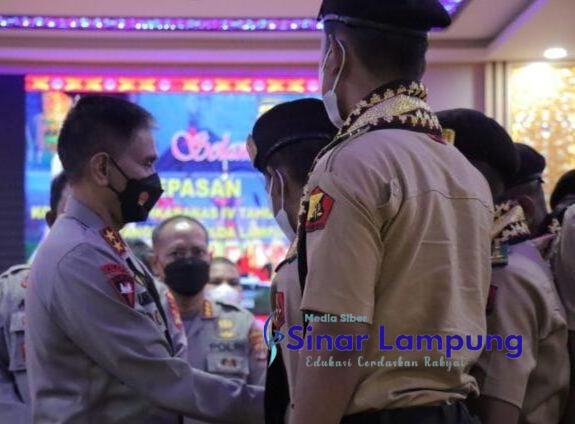 Polda Lampung Lepas 32 Kontingen Bhayangkara Turut Dalam Pertikaranas Nasional 2022 di Buper Gandus Sumsel