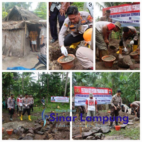 AKBP Edwin Mulai Pembangunan Rumah Untuk Nenek Nurhasanah