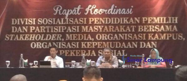 KPU Lampung Hadirkan 4 Pemateri Dalam Rakor di Sharaton Ungkap Strategi Hadapi Situasi Pemilu 2024