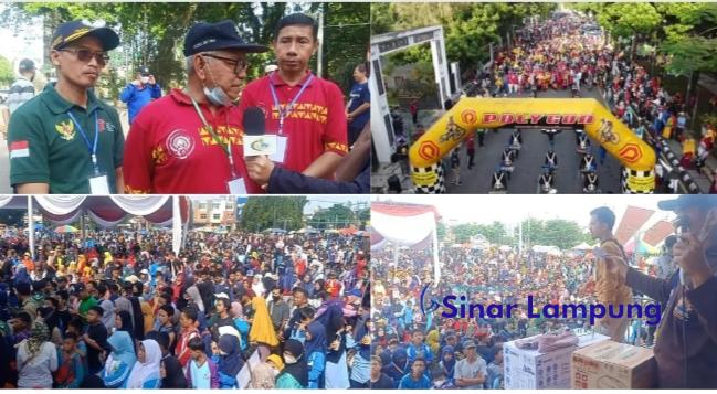 Semarak Muktamar Muhammadiyah ke 48, Walikota Metro Buka Start Jalan Sehat PDM Metro