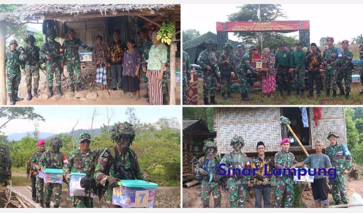 Selesai Laksanakan Latihan Opsrad Batalyon Infanteri 7 Marinir Baksos di Desa Binaan 