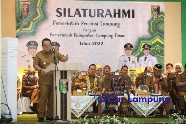 Kunjungi Lampung Timur Gubernur Ingatkan Hubungan Bupati dan Wakil Bupati dan Staf