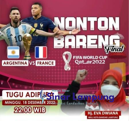 Nobar Final Piala Dunia 2022 di Tugu Adi Pura Bunda Eva Jagokan Argentina