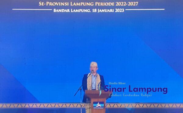 Lantik DPC Demokrat se-Lampung, AHY Ingatkan Para Kader Agar Tak Menyiakan Waktu