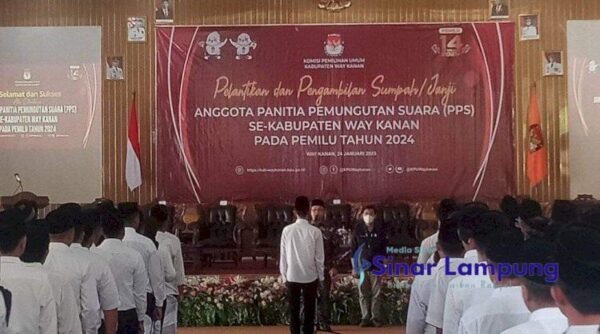 Panitia PPS Se-Lampung Resmi Dilantik