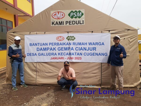 PT GMP dan PT PSMI Bantu renovasi rumah korban Gempa Cianjur
