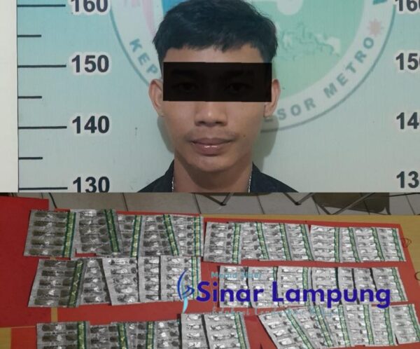 Warga Metro Keciduk Bawa 370 Butir Tremadol