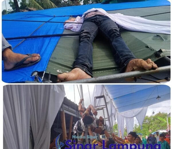 Pekerja Jasa Pasang Tarup Tewas Kesetrum Satu Rekannya Pingsan