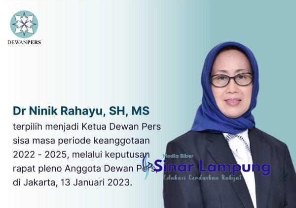Doktor Ninik Rahayu Ketua Dewan Pers Wanita Pertama Indonesia