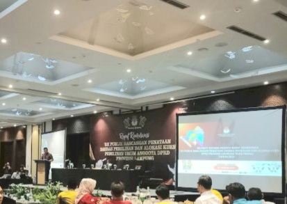 KPU Lampung Gelar Rakor Uji Publik Rancangan Penataan Dapil dan Alokasi Kursi Pemilu Anggota DPRD Provinsi Lampung