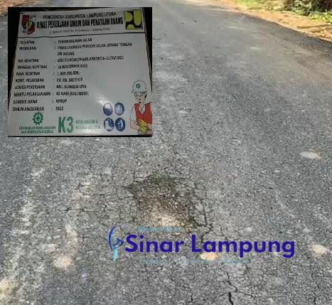 Kapolres Lampung Utara Perintahkan Satreskrim Usut Pengerjaan Proyek Jalan Dinas PUPR Lampura