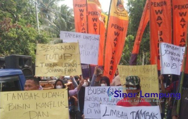 Warga Protes Operasional Tambak Udang Johan Farm Dinas Sebut Lokasi Tak Berizin Sejak 2019