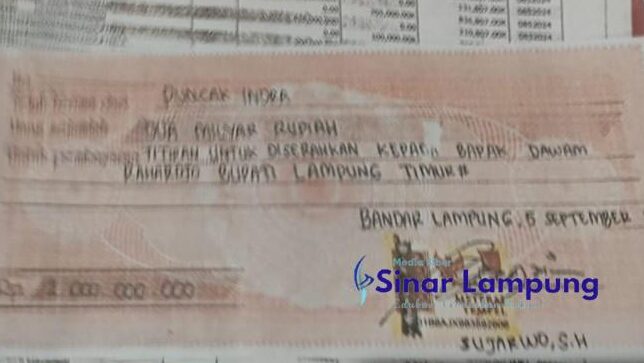 Soal Kwitansi Titipan Rp2 M dari Puncak Indra ke Bupati Dawam Pengacara Alay Ben Sudjarwo Membantah? 