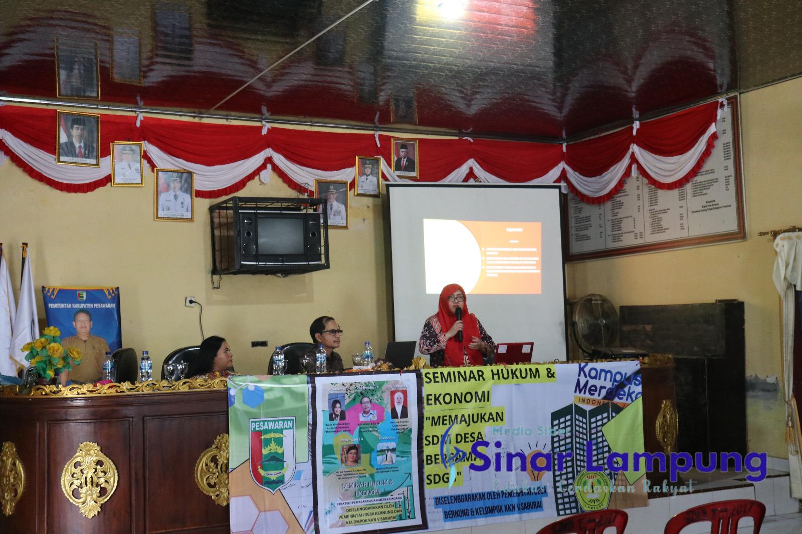 Kelompok 5 KKN Universitas Saburai Adakan Seminar Hukum Dan Ekonomi