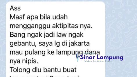 Penipuan Via WA Catut Nama Wartawan Senior di Lampung, Motifnya Minta Uang kepada Pejabat