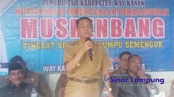 Wabup Way Kanan Ali Rahman Hadiri Musrenbangcam di Umpu Semenguk