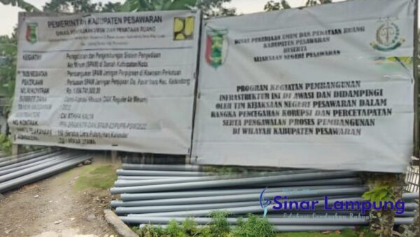 Meski Tak Berfungsi Proyek SPAM Way Rilau Ternyata Sudah Menjadi Tanggung Jawab PDAM Pesawaran?