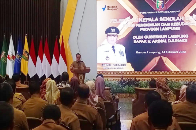 Gubernur Lampung Melepas Puluhan Kepsek dalam Program Kepala Sekolah Mengabdi