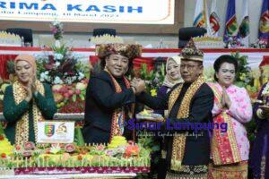 Sidang Paripurna Istimewa HUT Ke-59, Gubernur Lampung Apresiasi Sinergi Pembangunan Antar Komponen