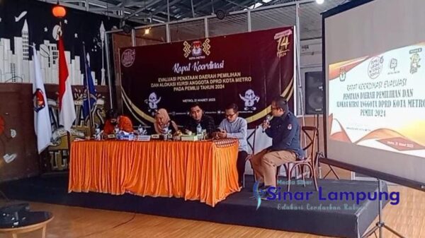 KPU Metro Gelar Rakor Bahas Evaluasi Dapil dan Alokasi Kursi DPRD Pemilu 2024