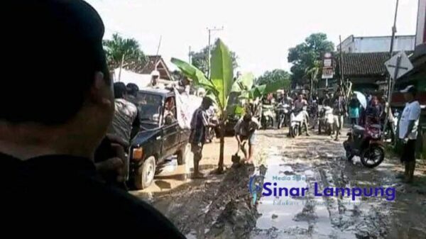 Warga Pringsewu Desak Pemerintah Perbaiki Jalur Penghubung yang Kerap Makan Korban