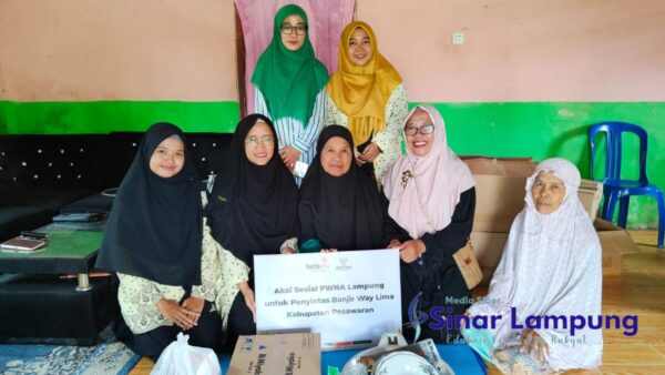 Aksi Sosial PWNA Lampung untuk Penyintas Banjir di Way Lima Pesawaran