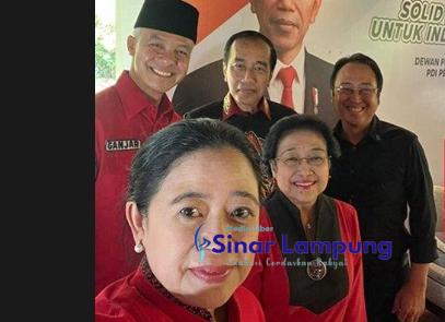 Didampingi Presiden dan Ketua MPR Megawti Umumkan Ganjar Pranowo Sebagai Capres dari PDIP