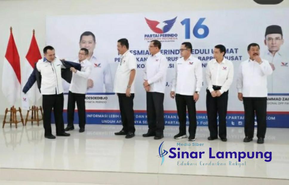 Mantan Gubernur Lampung M Ridho Ficardo Dilantik Jadi Waketum DPP Perindo