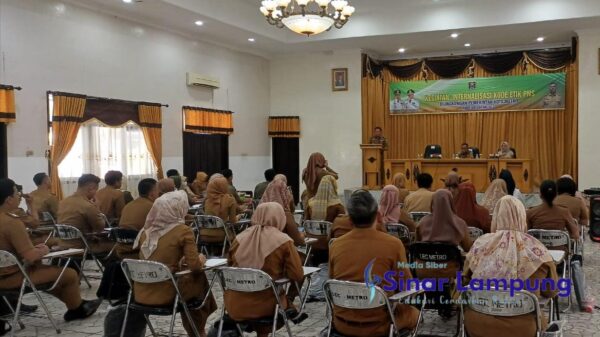 Tingkatkan Integritas Pegawai, Pemkot Metro Gelar Internalisasi Kode Etik PNS